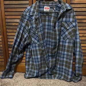 Wrangler Blue and Green Checkered Shirt